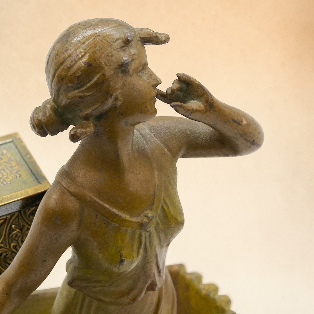 Émile-Joseph-Nestor Carlier - Portabiglietti Art Nouveau - Francia Fine XIX Secolo-photo-1